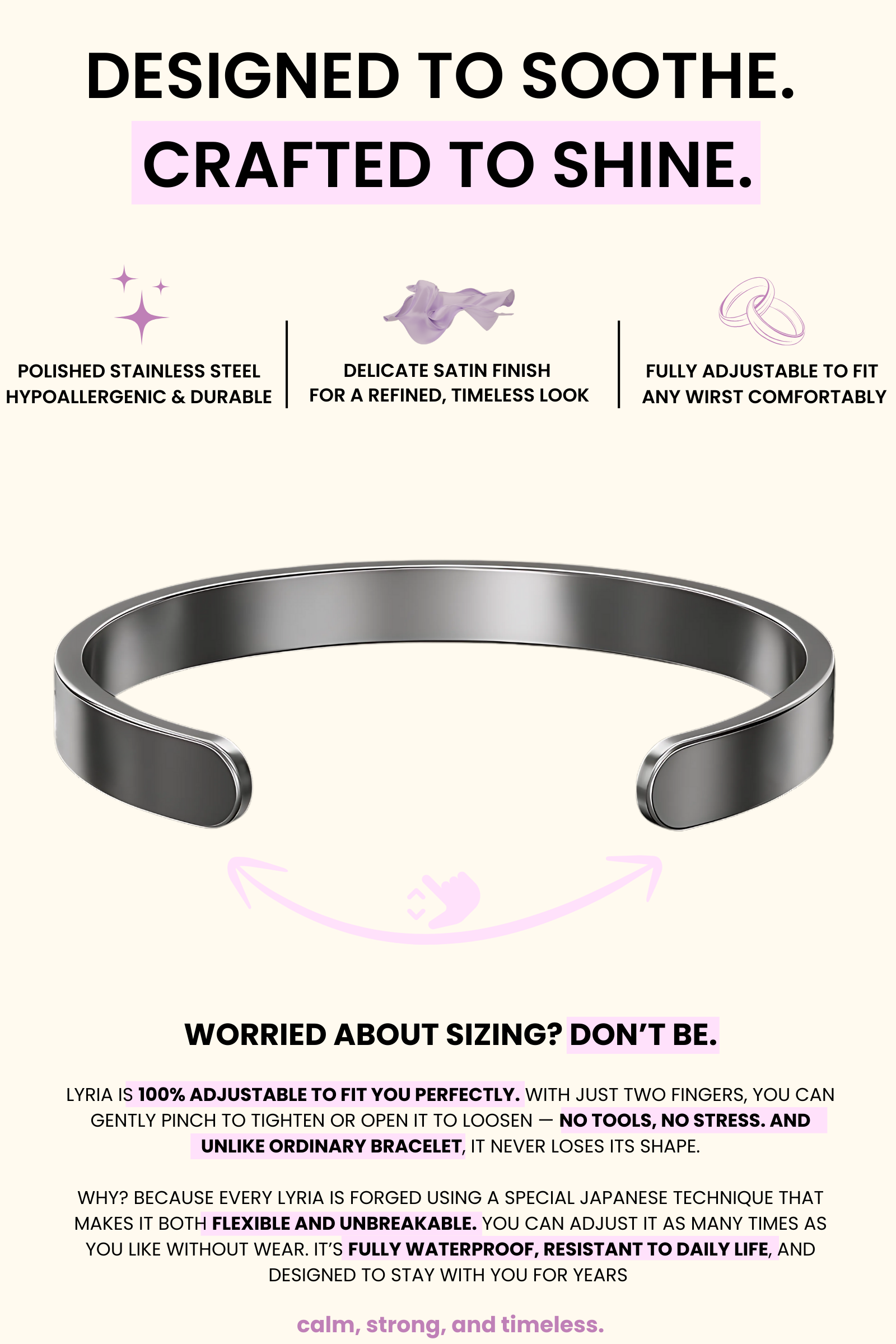 LYRIA BRACELET | SILVER CALM