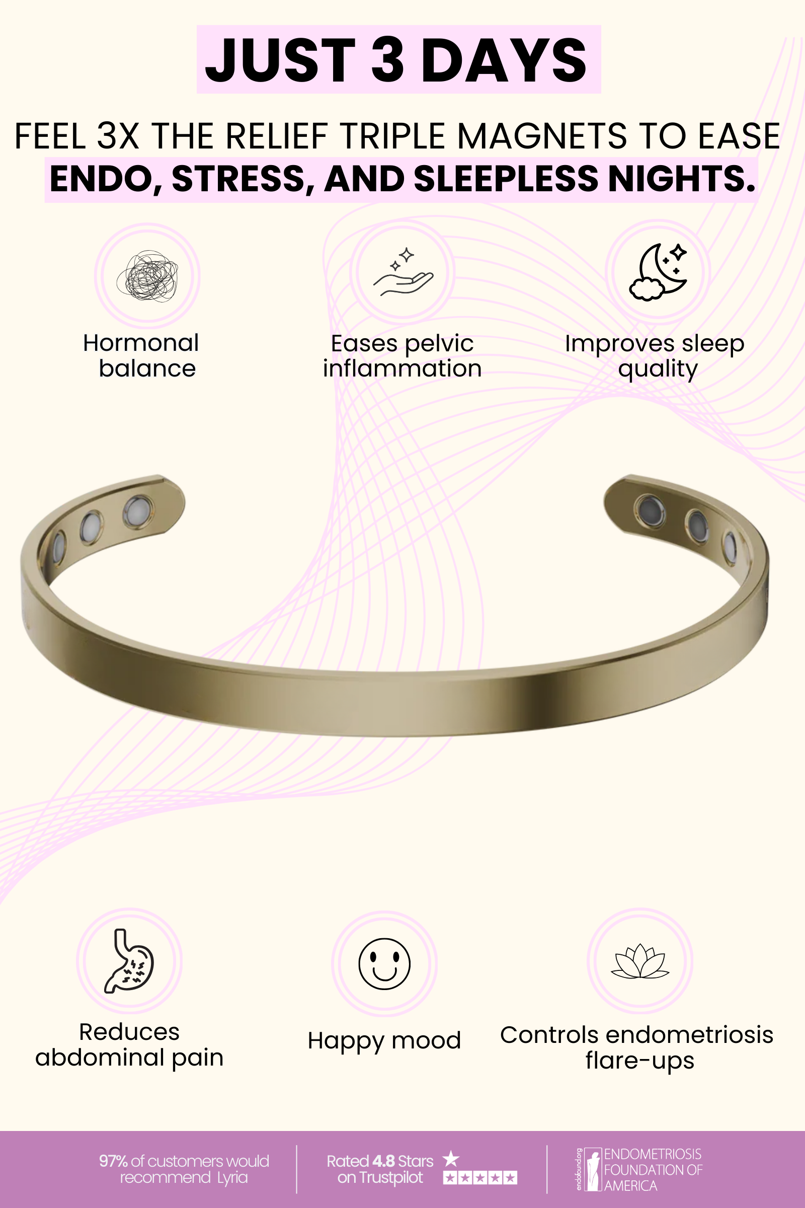 LYRIA BRACELET | YELLOW GOLD CALM
