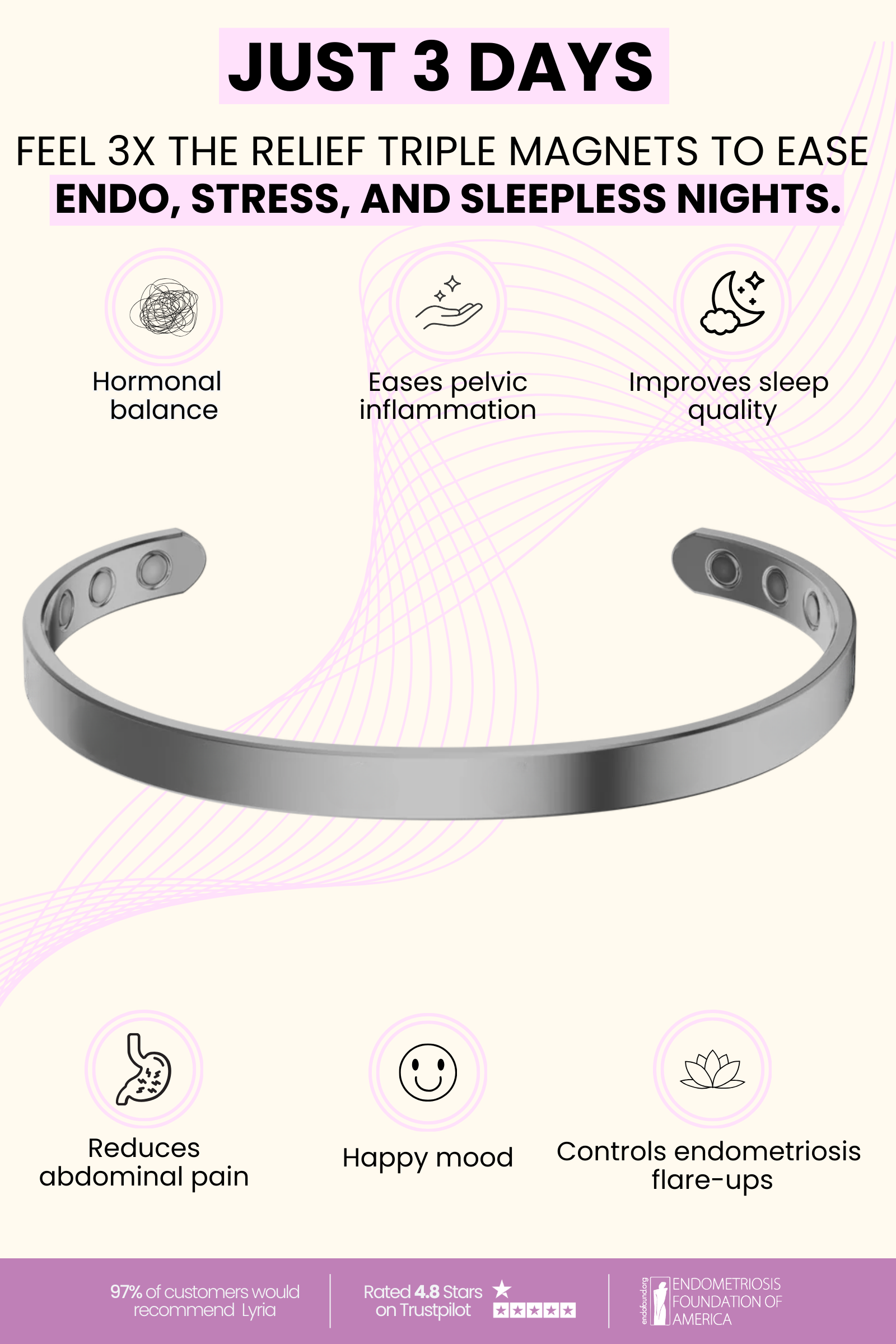 LYRIA BRACELET | SILVER CALM