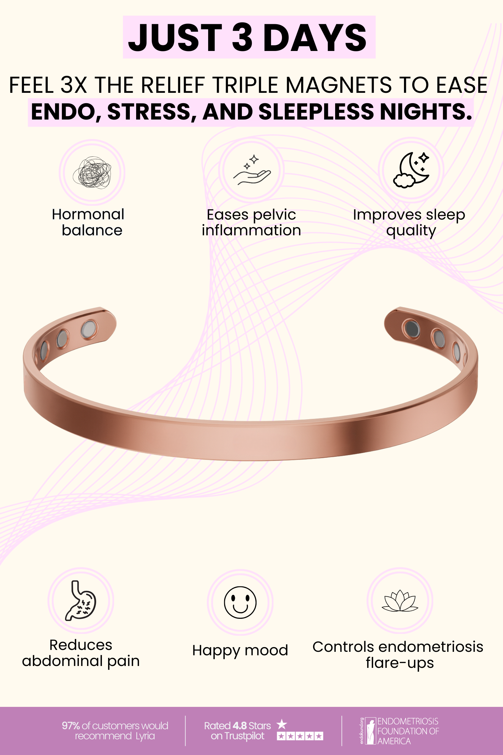 LYRIA BRACELET | ROSE GOLD CALM